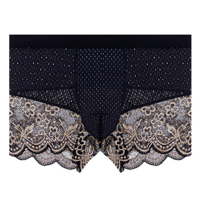 Breathable Mesh Lace Men’s Boxer Briefs