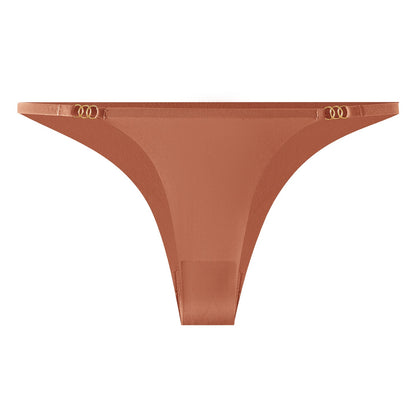 Metal Ring Thin Strap Minimal Low-Rise Thong