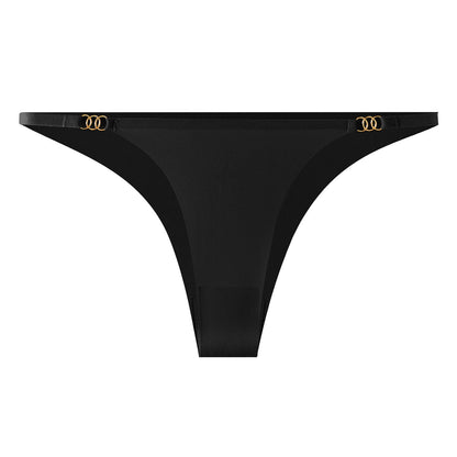 Metal Ring Thin Strap Minimal Low-Rise Thong