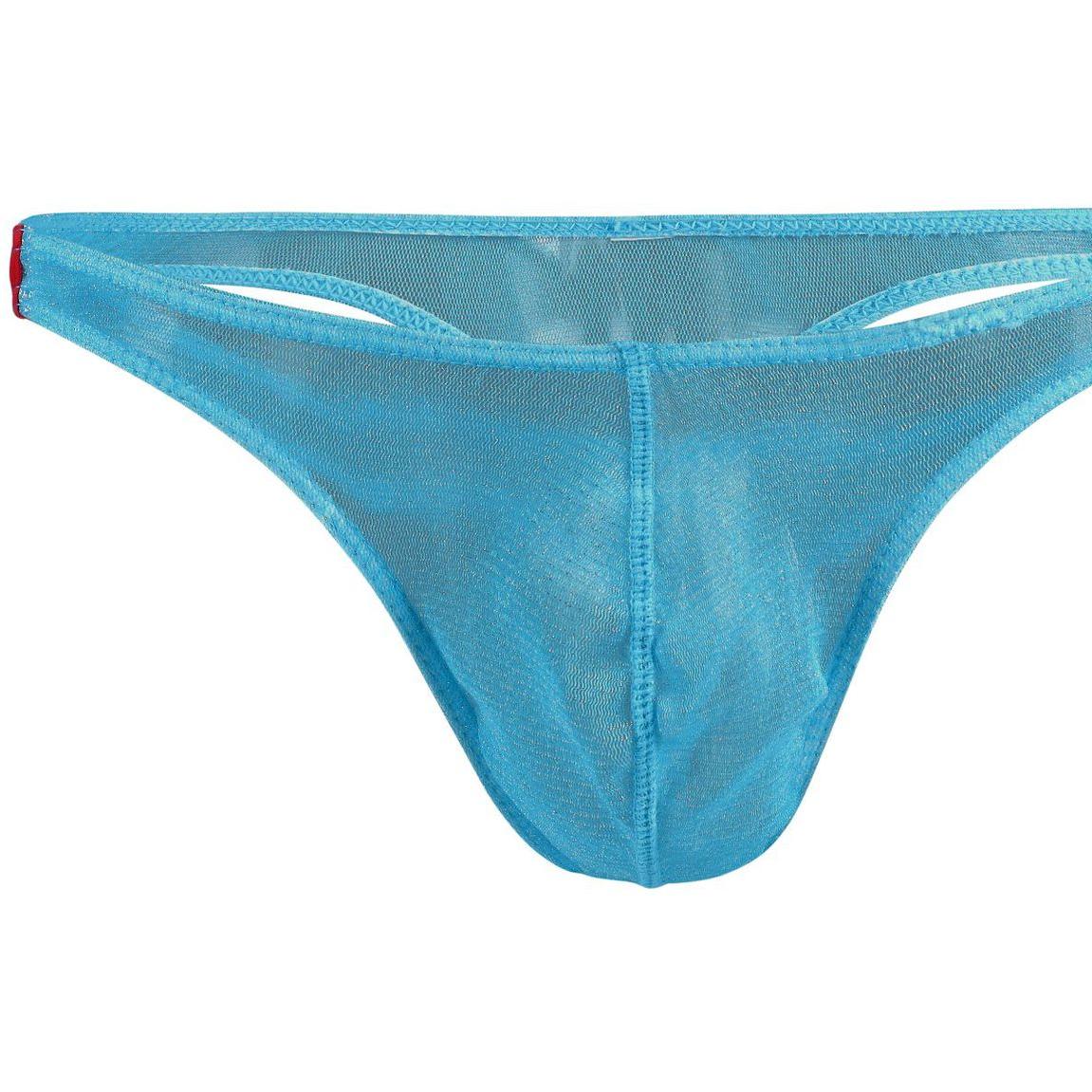 ZDStripe Waist Glitter Mesh Thong Pack