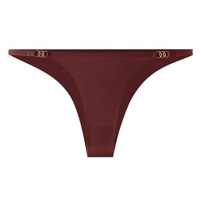 Metal Ring Thin Strap Minimal Low-Rise Thong