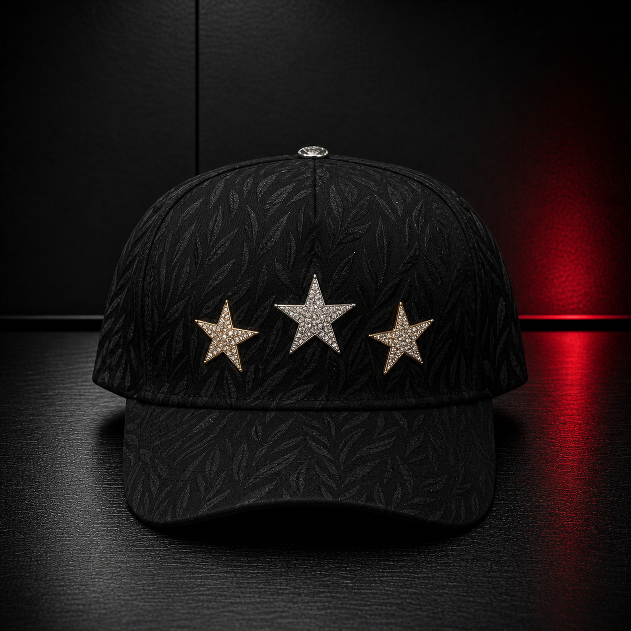 Black Triple Star Crystal Cap