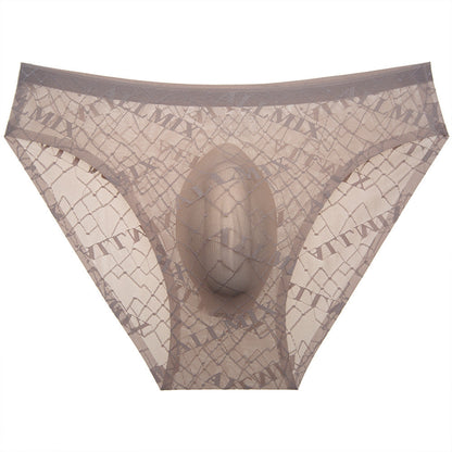 ZD Printed Sheer Mesh Men Brief