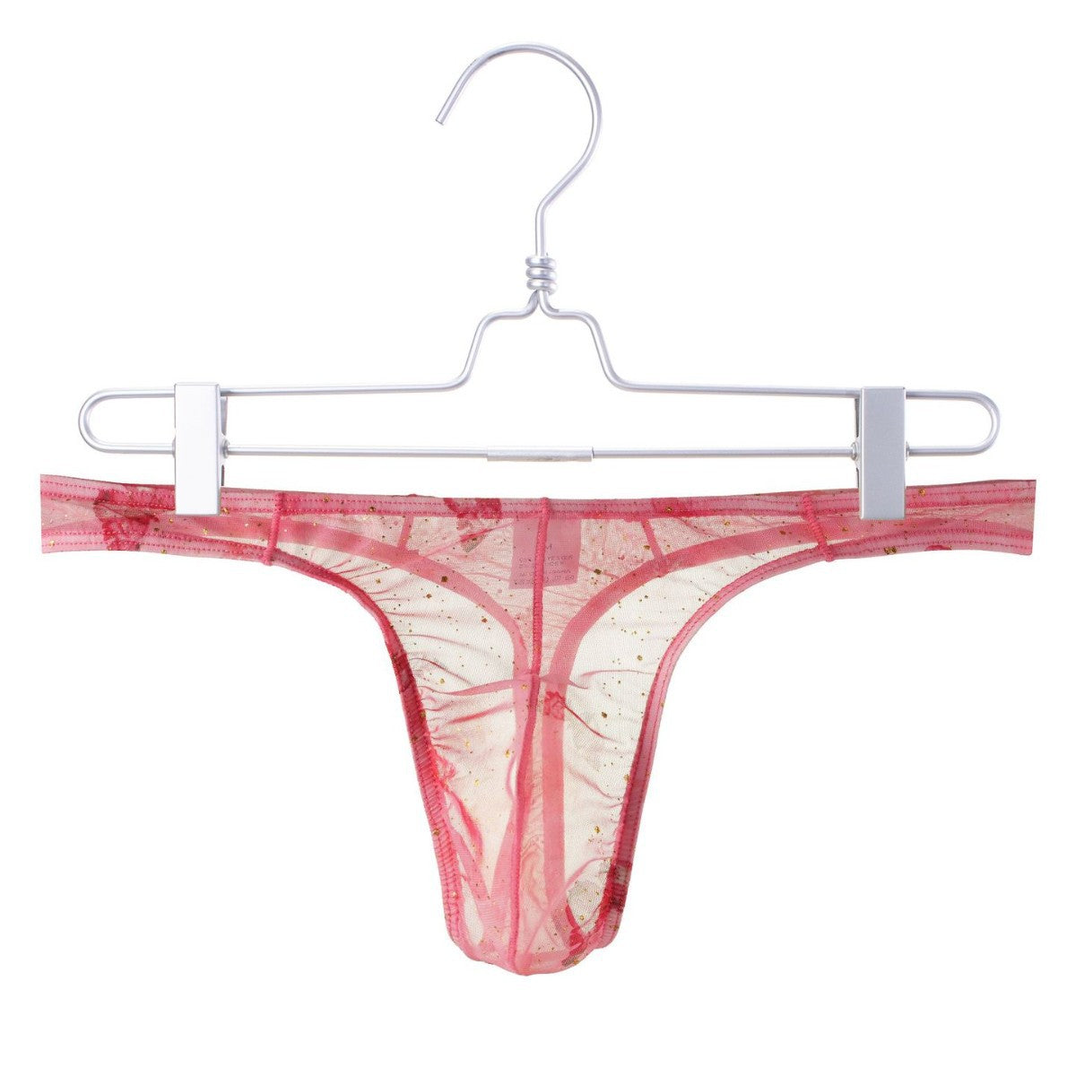 ZD Glitter Sheer Mesh Thong